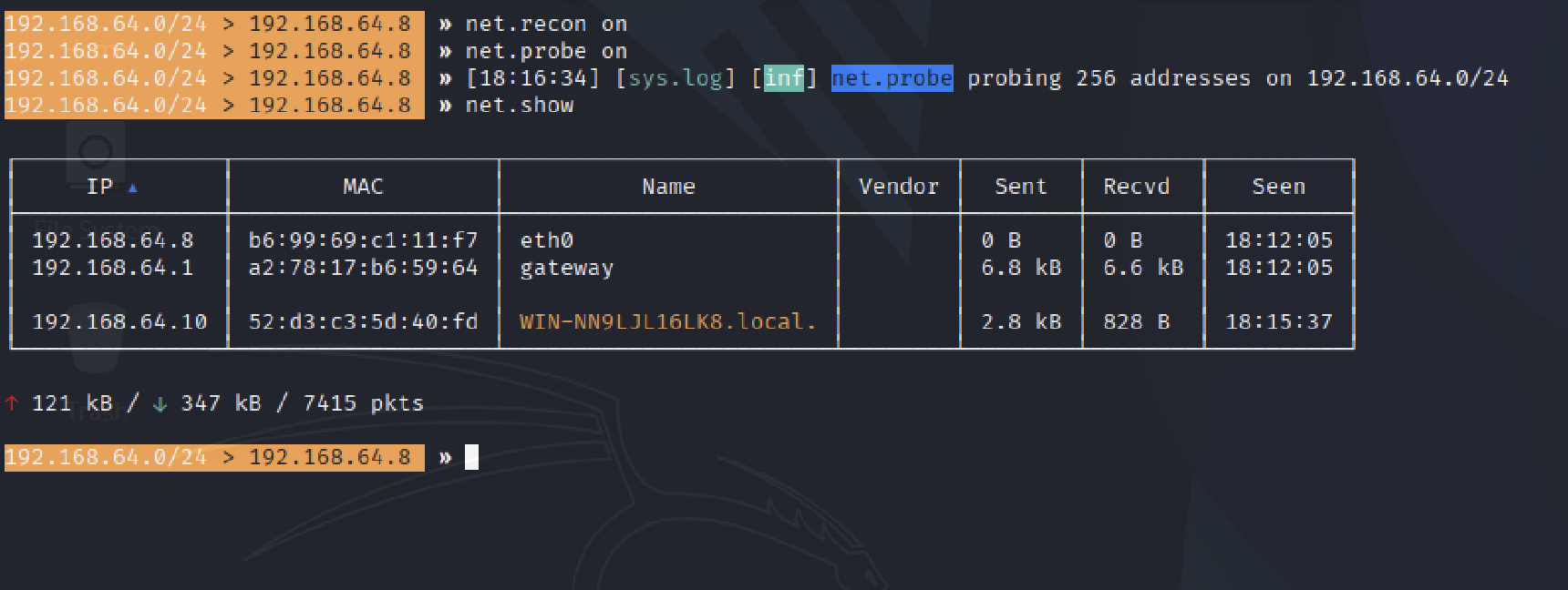 ARP Spoofing and MiTM Attack